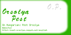 orsolya pest business card